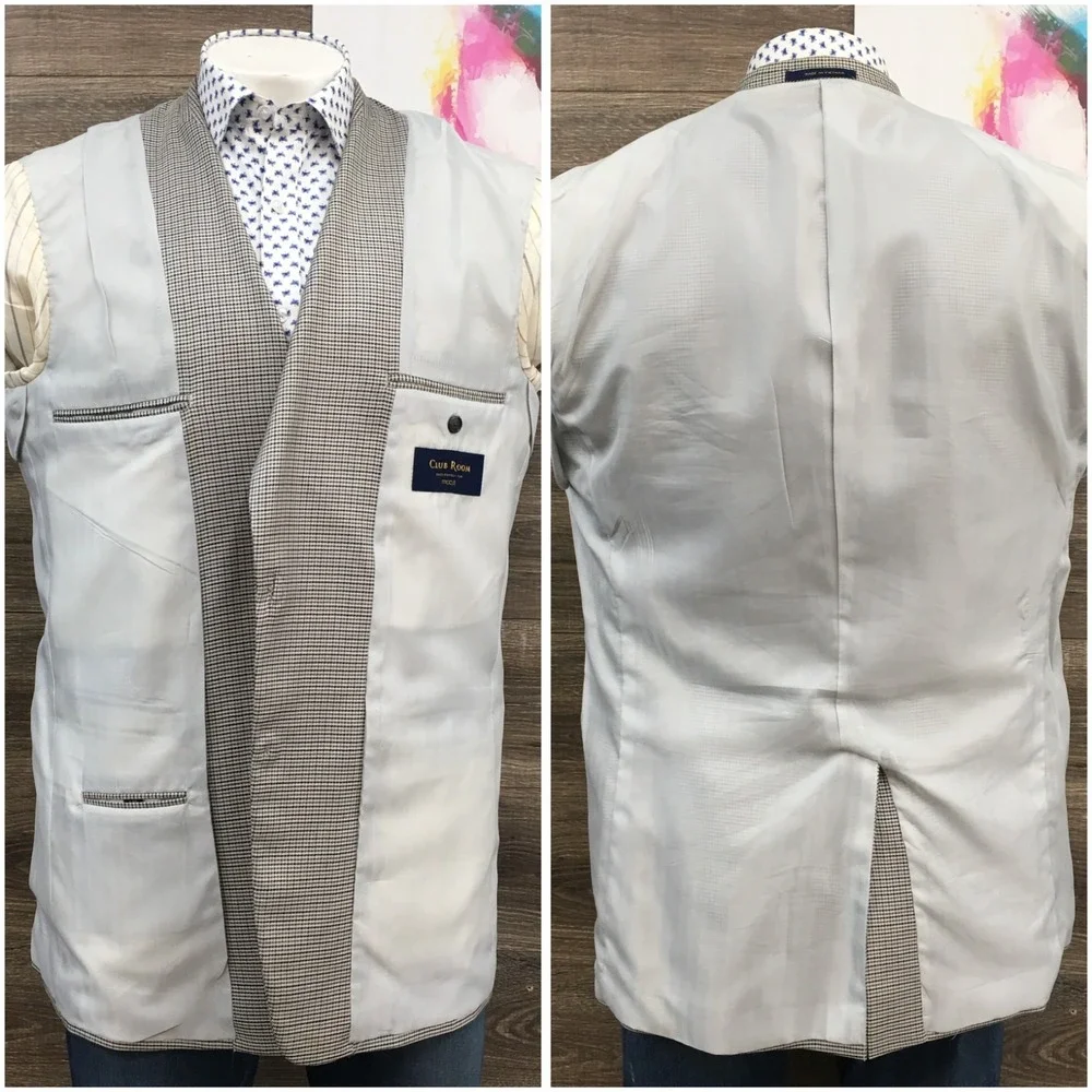 CLUB ROOM Mens Wool Silk Blazer Sport Coat‎ Casual Jacket Size 44L Classic Suit